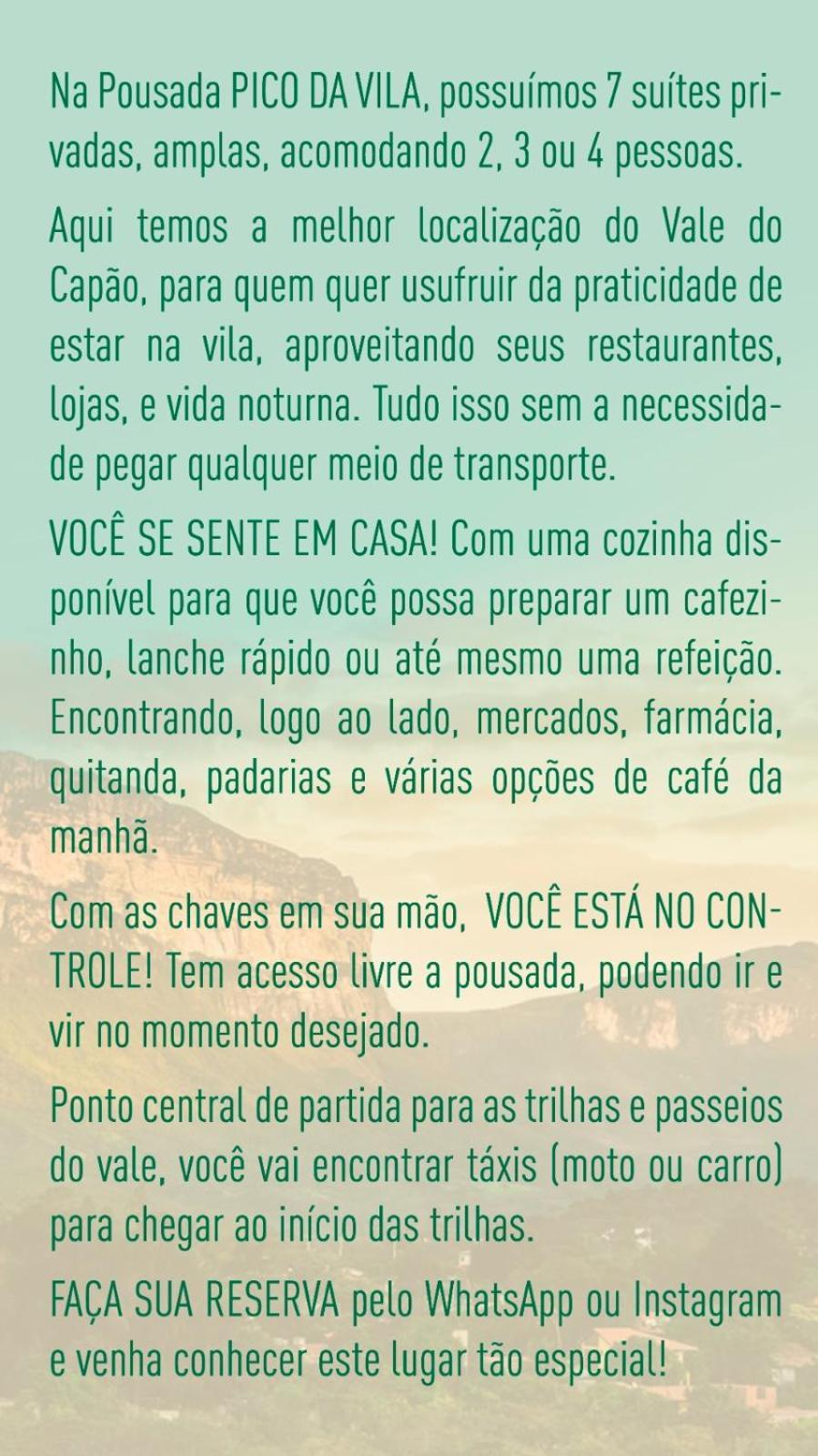 Pousada Pico Da Vila Vale do Capao Εξωτερικό φωτογραφία